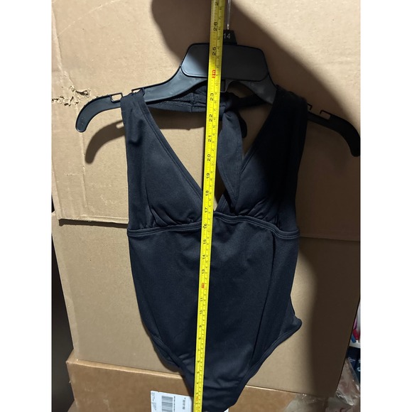 Gap Women's One Piece Halter‎ Swimsuit - Lightly Padded, Black, Size Medium - Picture 9 of 11